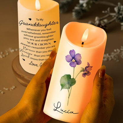 Straighten Your Crown, Granddaughter Encouragement Candle