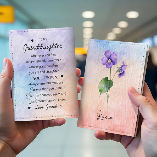 Beautifully Designed With Watercolor Flowers Passport Cover