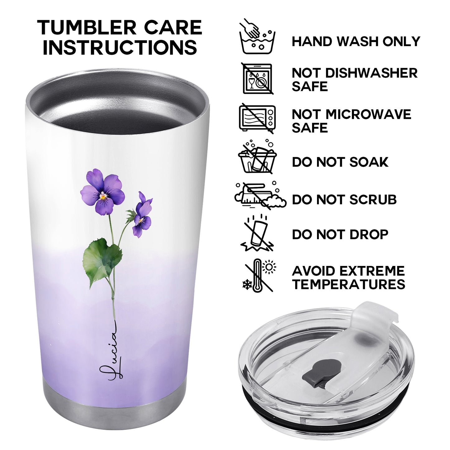 To My Granddaughter - Personalized Custom Stainless Steel Tumbler 20oz 30oz - FM032_TB