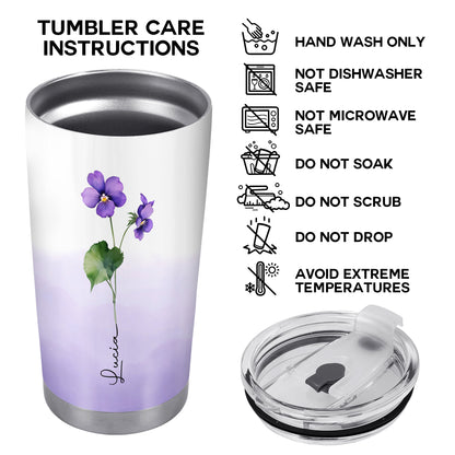 To My Granddaughter - Personalized Custom Stainless Steel Tumbler 20oz 30oz - FM032_TB