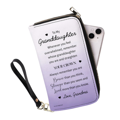 Remember Whose Granddaughter You Are - Women Leather Wallet - FM032_WW