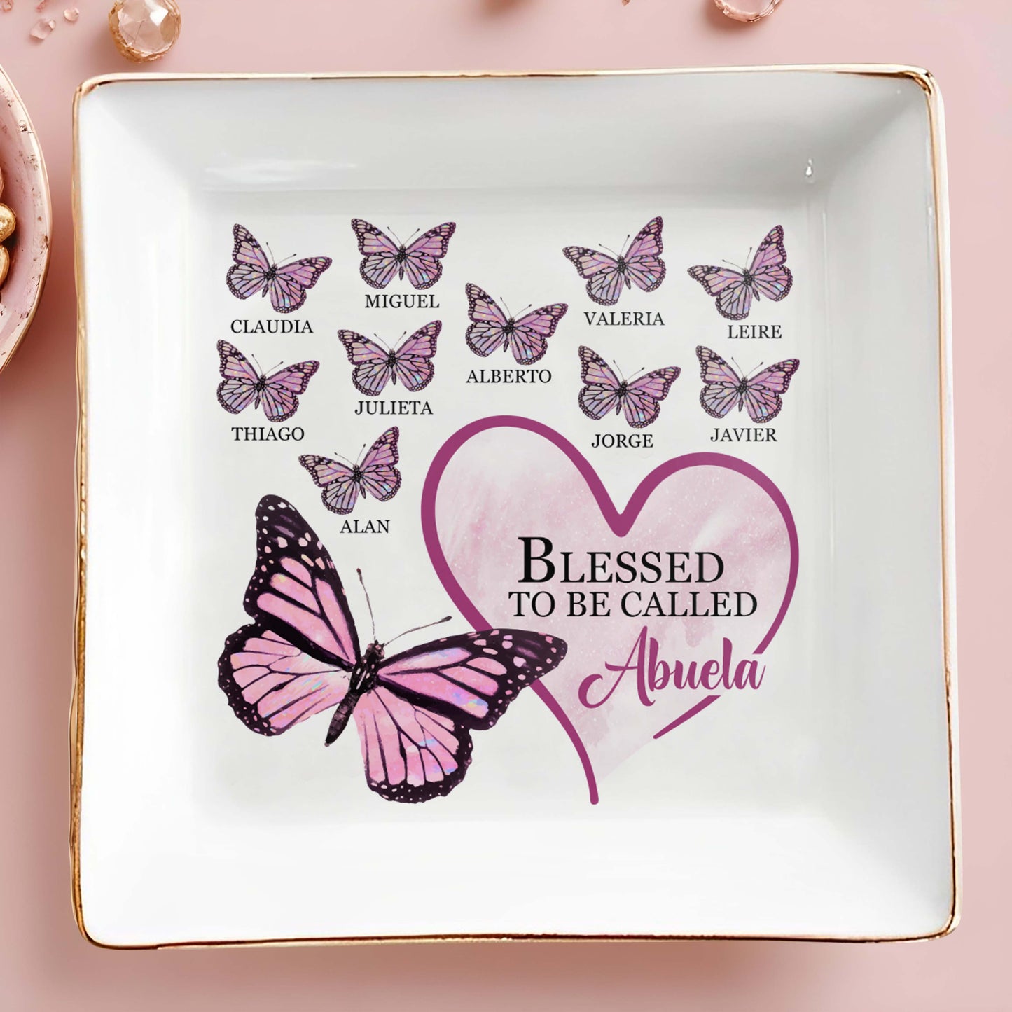 Blessed To Be Called Abuela - Personalized Custom Jewelry Dish - FM036_SCRD