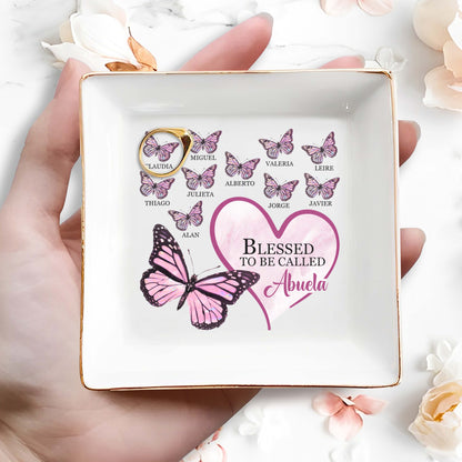 Blessed To Be Called Abuela - Personalized Custom Jewelry Dish - FM036_SCRD