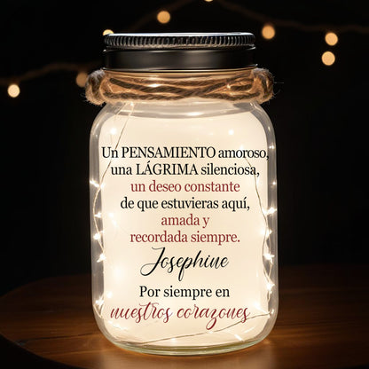 Un Pensamiento Amoroso - Luz de tarro personalizada personalizada - FM042_JARL