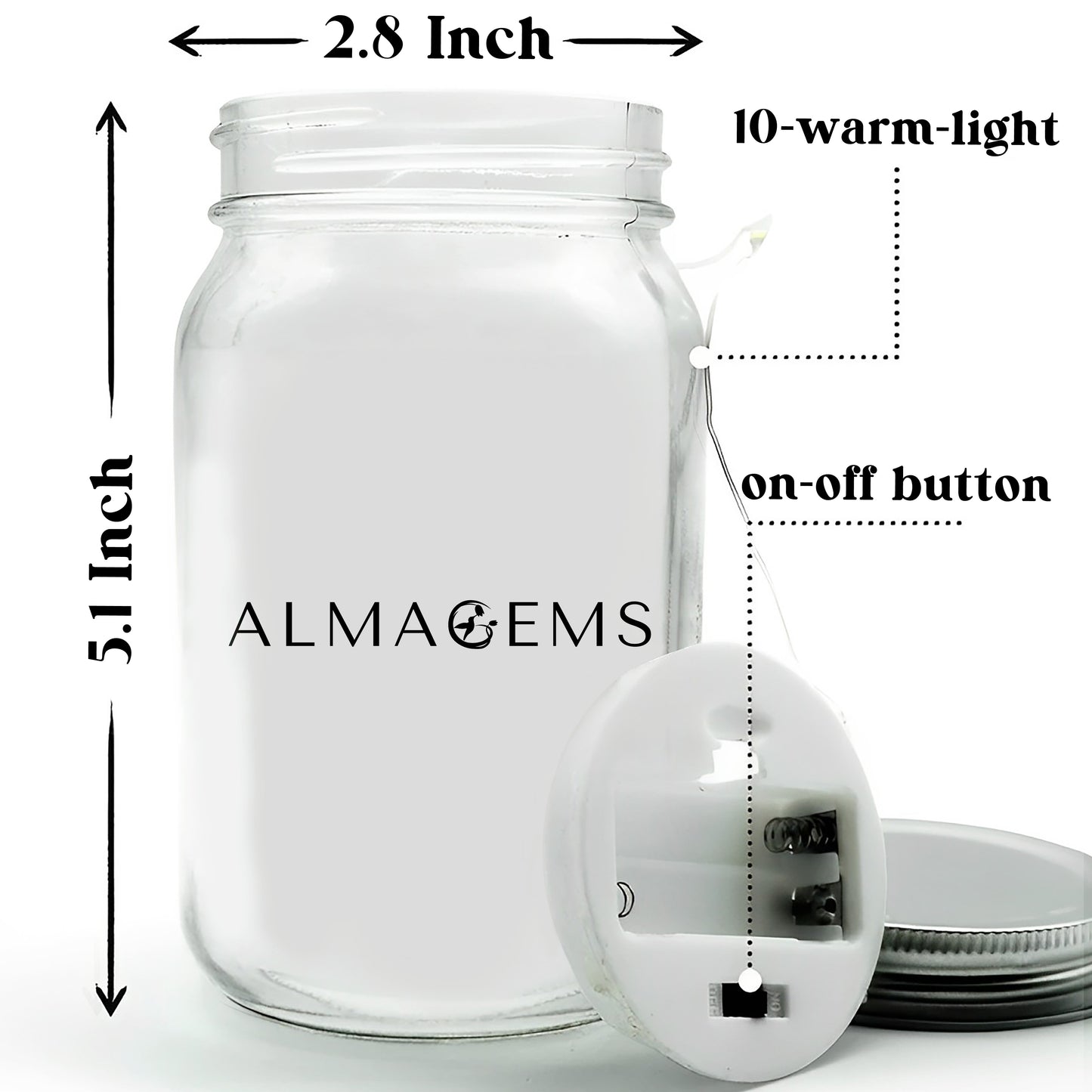 Un Pensamiento Amoroso - Personalized Custom Mason Jar Light - FM042_JARL