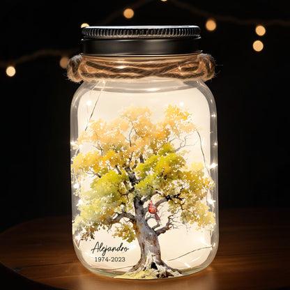 Ha Caído Una Rama De Nuestro Árbol Genealógico - Personalized Custom Mason Jar Light - FM044_JARL