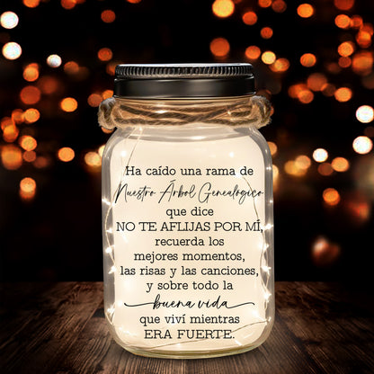 Ha Caído Una Rama De Nuestro Árbol Genealógico - Personalized Custom Mason Jar Light - FM044_JARL