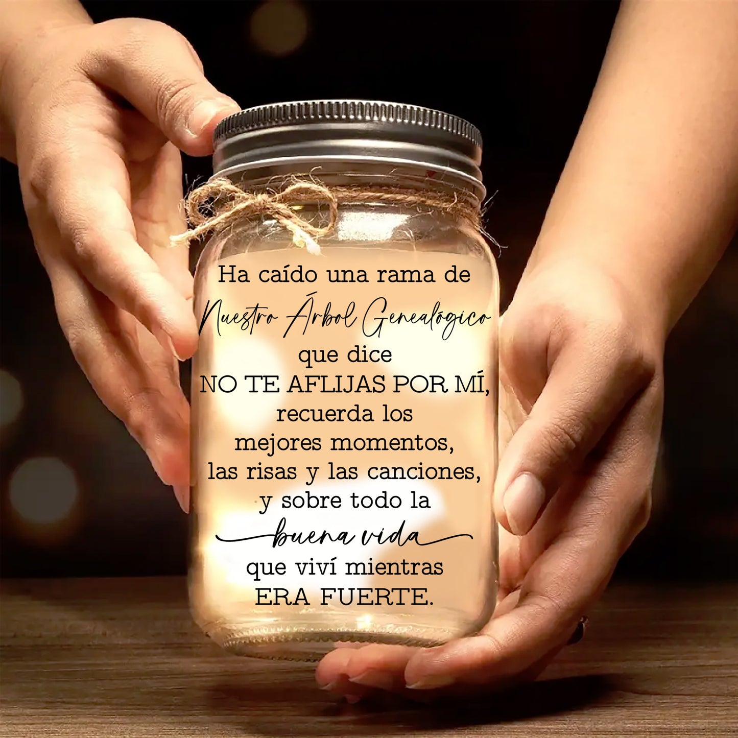 Ha Caído Una Rama De Nuestro Árbol Genealógico - Personalized Custom Mason Jar Light - FM044_JARL