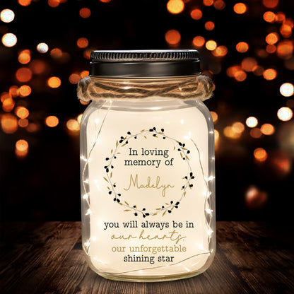 In Loving Memory - Personalized Custom Mason Jar Light - FM061_JARL