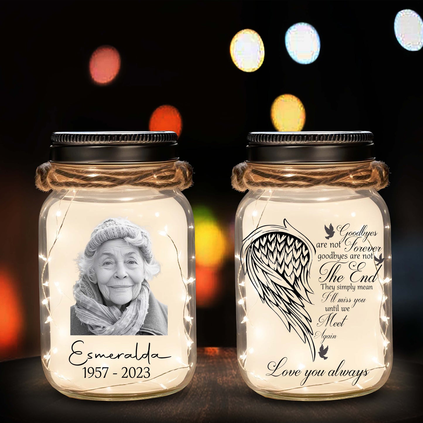 They Simply Mean I’ll Miss You - Personalized Custom Mason Jar Light - FM064_JARL