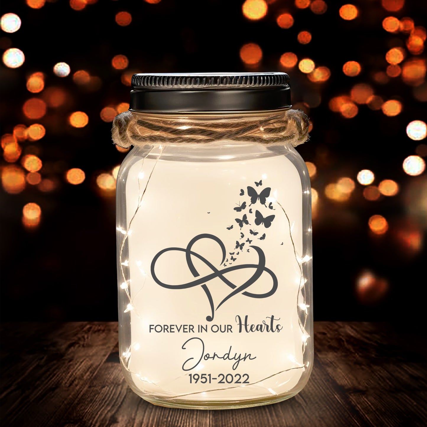 Your Life Was A Blessing - Personalized Custom Mason Jar Light - FM065_JARL