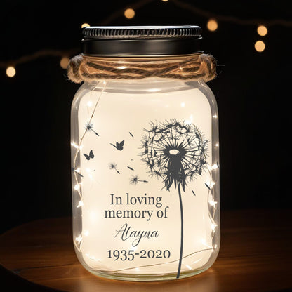 May The Winds Of Heaven - Personalized Custom Mason Jar Light - FM068_JARL