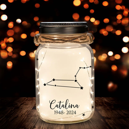 The Sky Looks Different When You Have Someone You LOVE Up There - Personalized Custom Mason Jar Light - FM072_JARL