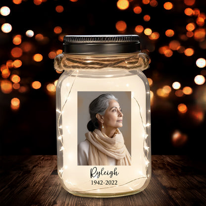 The Light Remains - Personalized Custom Mason Jar Light - FM074_JARL