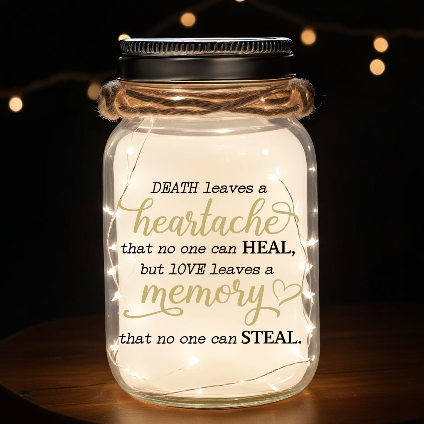 No One Can Steal - Personalized Custom Mason Jar Light - FM075_JARL