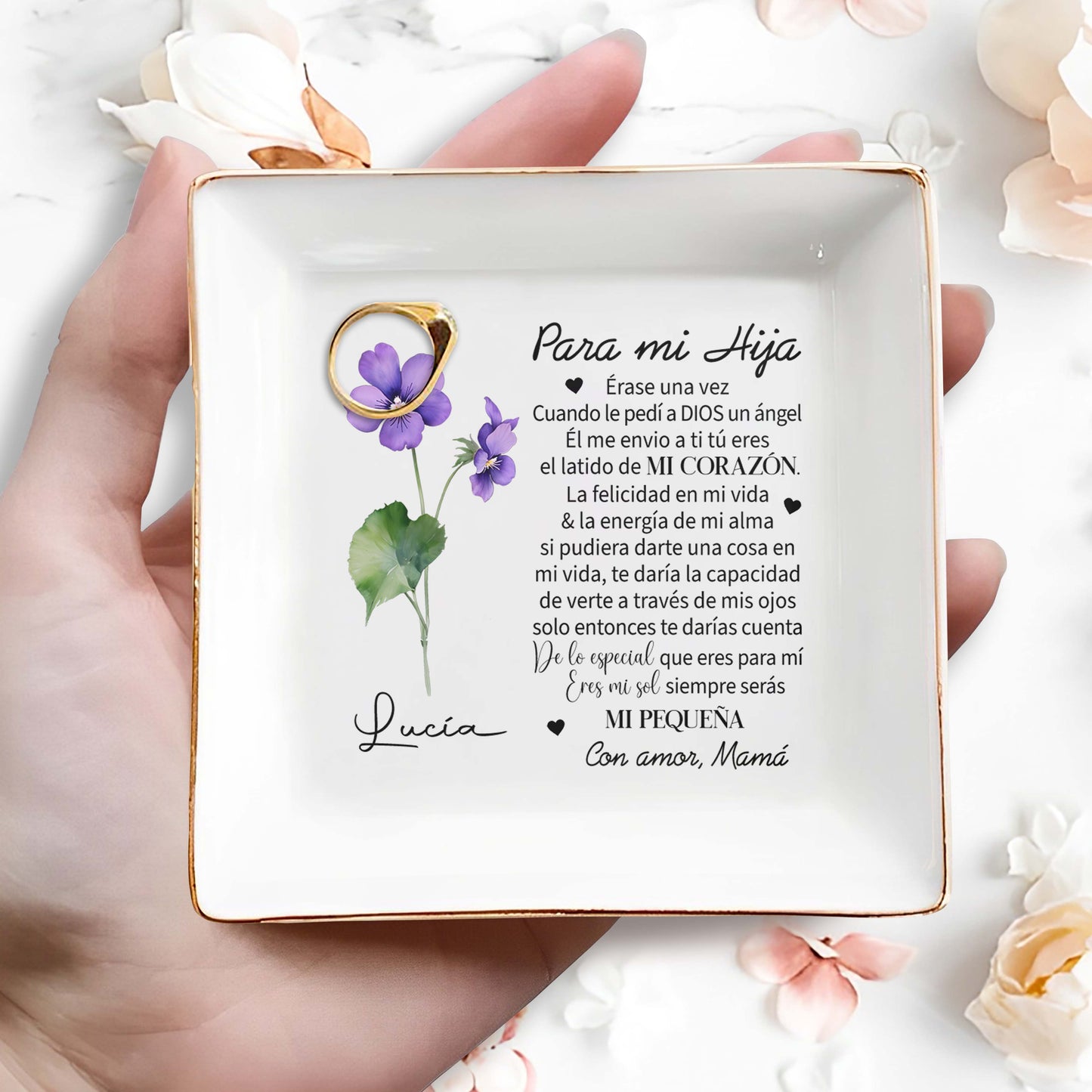 Para Mi Hija - Plato de Joyas Personalizado - FM079_SCRD