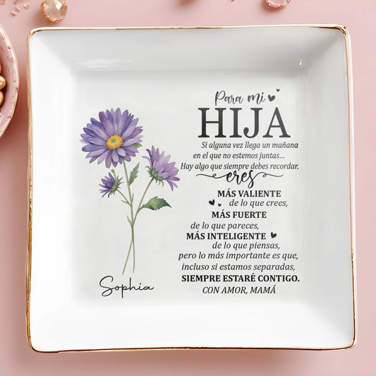 Para mi Hija - Personalized Custom Jewelry Dish - FM085_SCRD