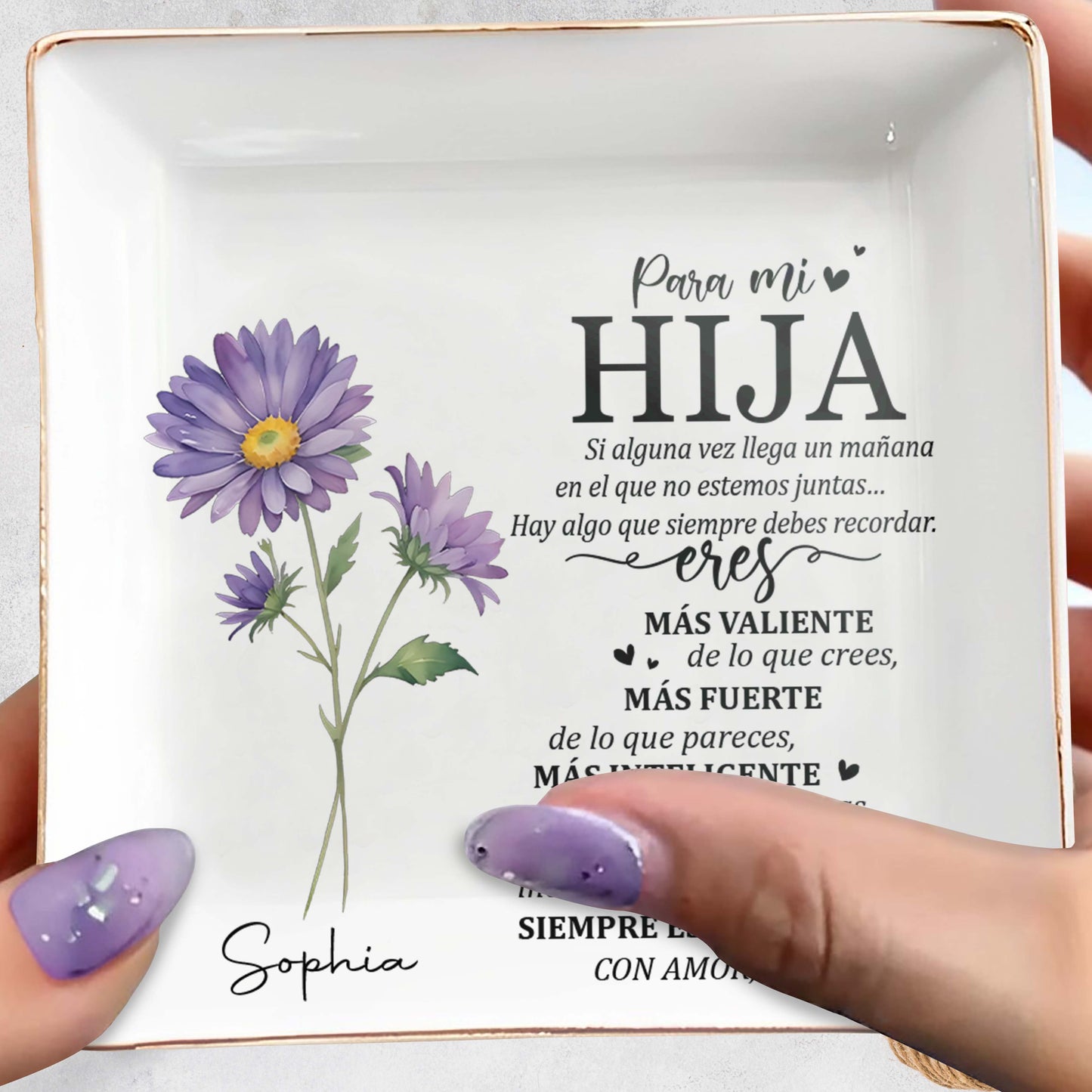 Para mi hija - Plato de joyería personalizado - FM085_SCRD