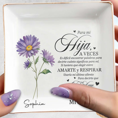 Para mi hija - Plato de joyería personalizado - FM086_SCRD