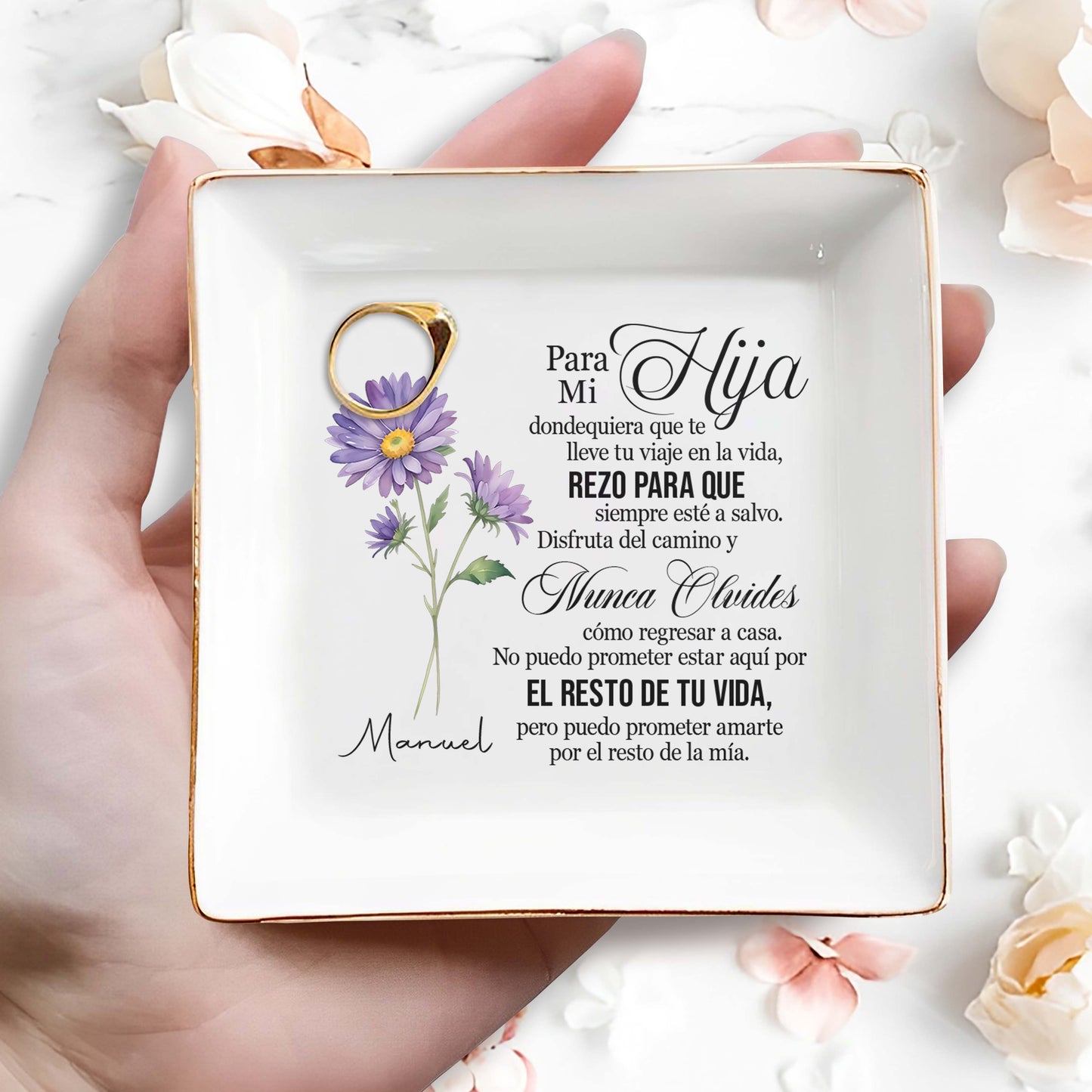 Para Mi Hija - Plato de Joyas Personalizado - FM087_SCRD