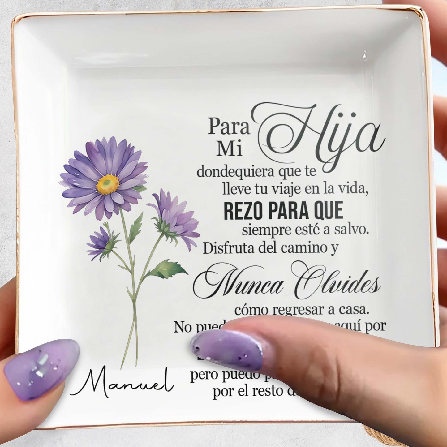 Para Mi Hija - Plato de Joyas Personalizado - FM087_SCRD