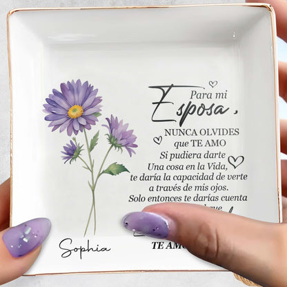 Para mi Esposa - Personalized Custom Jewelry Dish - FM088_SCRD