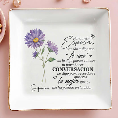 Para Mi Esposa - Personalized Custom Jewelry Dish - FM091_SCRD