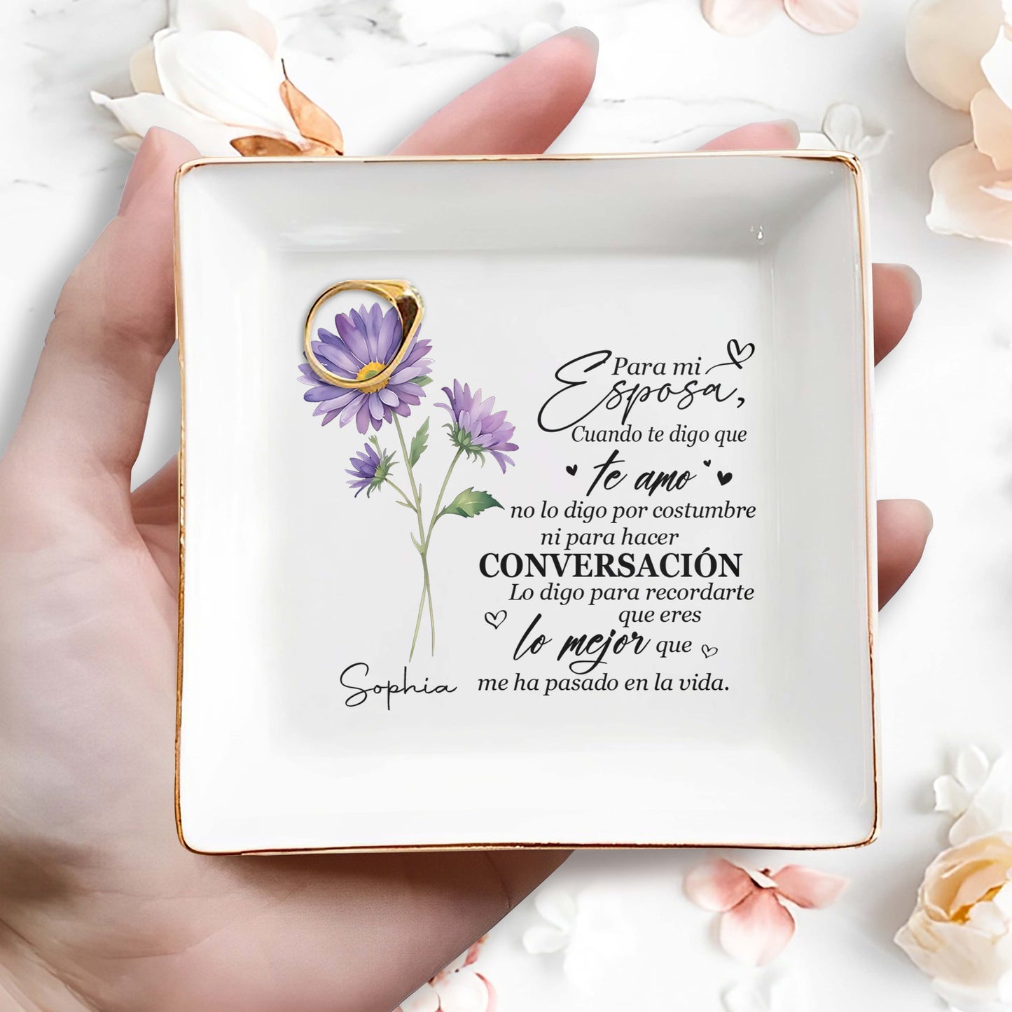 Para Mi Esposa - Plato de joyería personalizado - FM091_SCRD