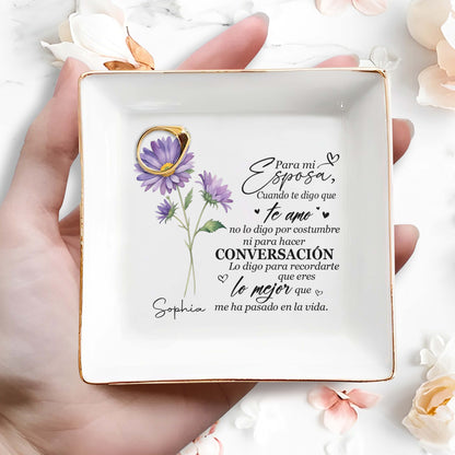 Para Mi Esposa - Personalized Custom Jewelry Dish - FM091_SCRD