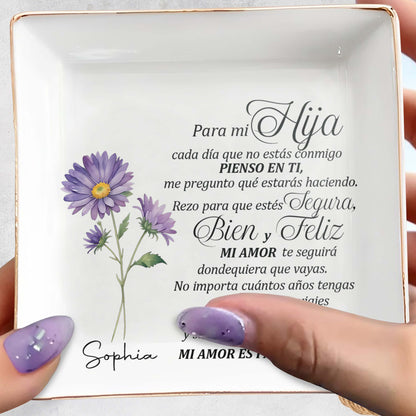 Para Mi Hija - Personalized Custom Jewelry Dish - FM095_SCRD