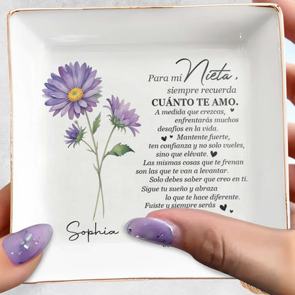 Para Mi Nieta - Plato de joyería personalizado - FM098_SCRD