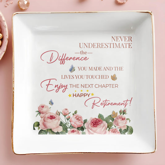 HAPPY RETIREMENT - Personalized Custom Jewelry Dish - FM108_SCRD