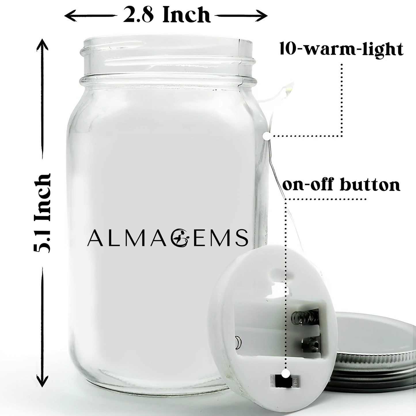 You Never Arrived In Our Arms, But You Will Always Be In Our Hearts - Personalized Custom Mason Jar Light - FM114_JARL