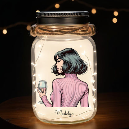 To My Badass Daughter - Personalized Custom Mason Jar Light - FM116_JARL