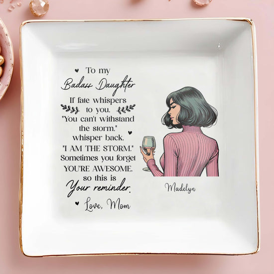 I Promise To Love And Laugh With You - Personalized Custom Jewelry Dish - Gift For Girlfriend
