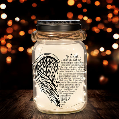 The Moment That You Left Me - Personalized Custom Mason Jar Light - FM118_JARL