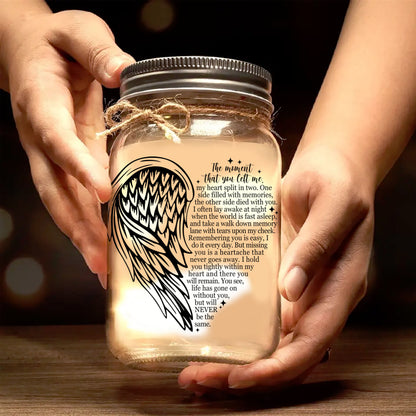 The Moment That You Left Me - Personalized Custom Mason Jar Light - FM118_JARL