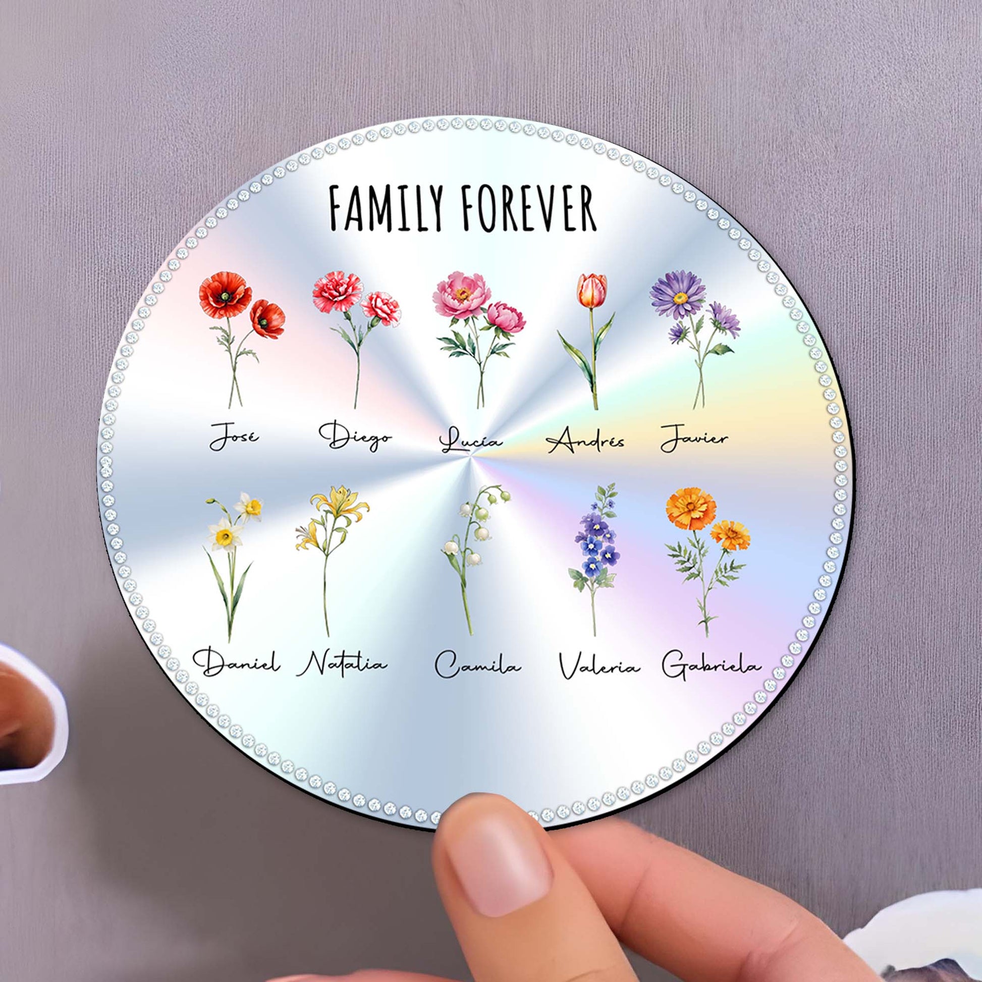 Family Forever Floral Custom Magnetic Design