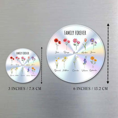 Family Forever Floral Custom Magnetic Design