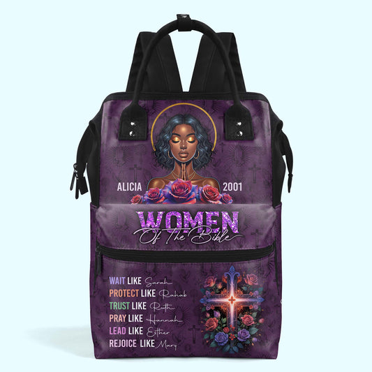 MUJERES DE LA BIBLIA - Mochila de viaje personalizada con diseño de pico de pato - FT001_DKB