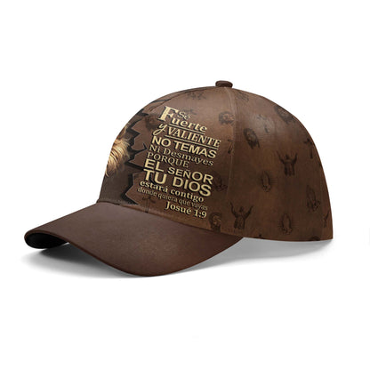 Sé Fuerte y Valiente Josué 1:9 - Gorra personalizada, gorra de béisbol con estampado integral - FT002_BAC