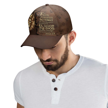 Sé Fuerte y Valiente Josué 1:9 - Gorra personalizada, gorra de béisbol con estampado integral - FT002_BAC