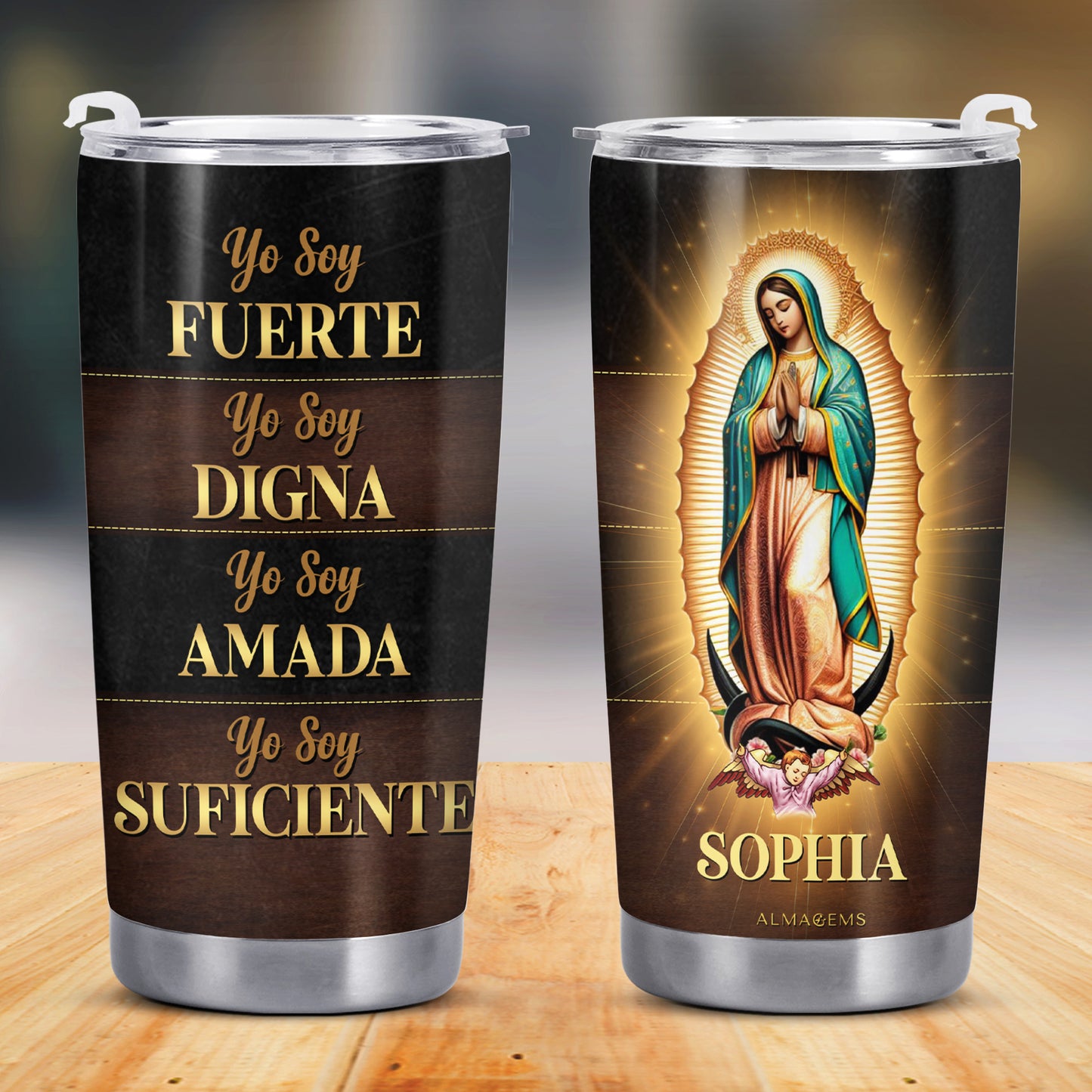 Guadalupe Faith - Personalized Custom Stainless Steel Tumbler 20oz 30oz - FT004_TB