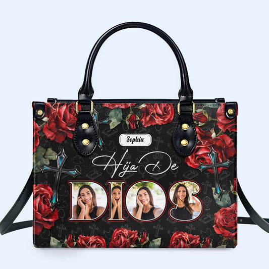 Hija De Dios - Bolso de mano de cuero personalizado - FT005_HB