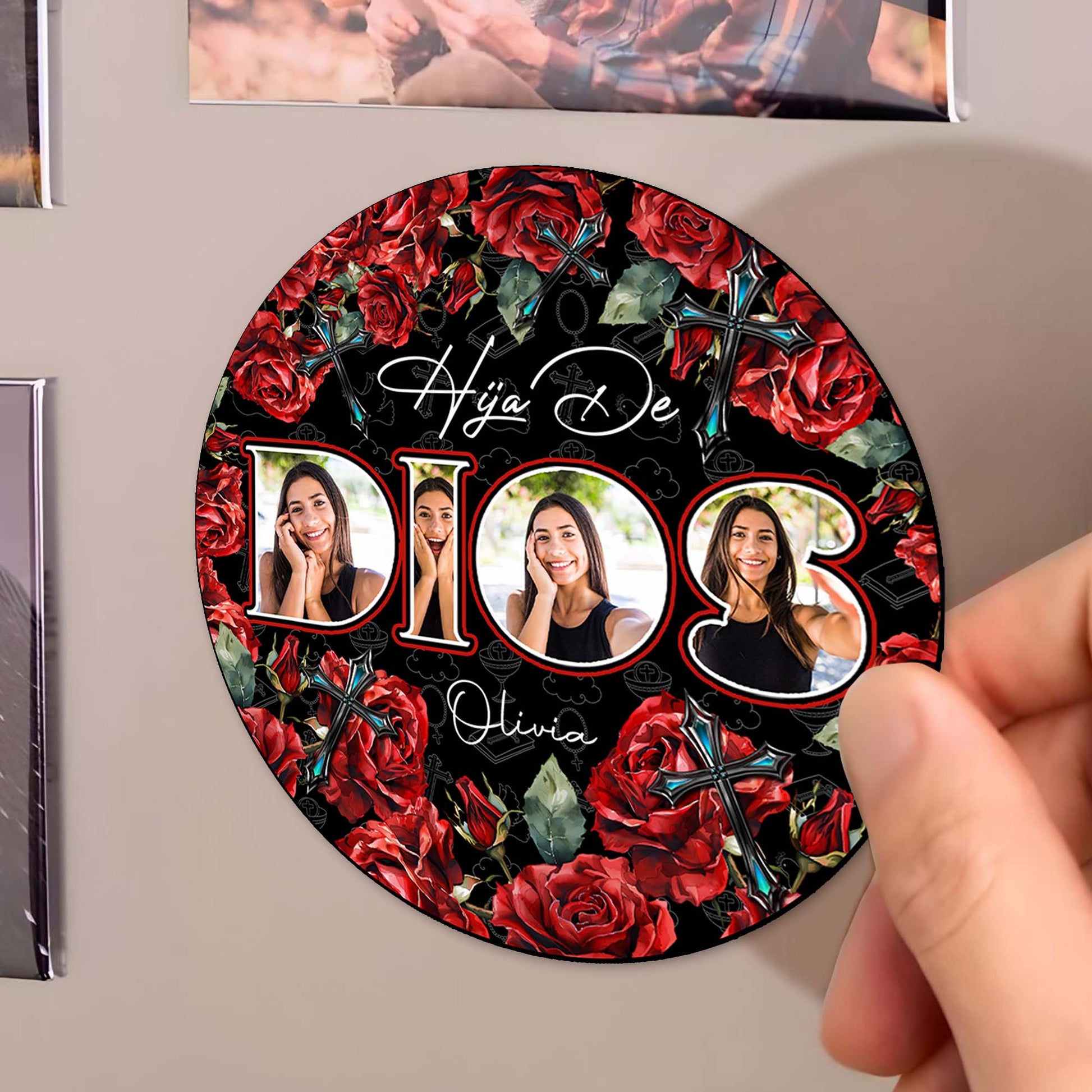 Hija De Dios Personalized Fridge Magnet