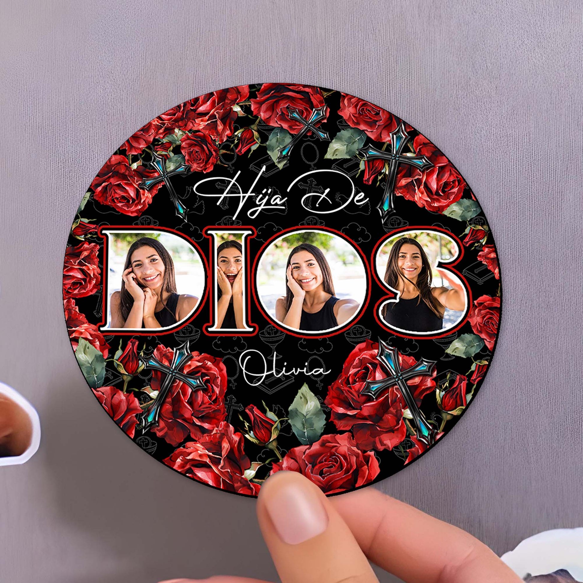 Hija De Dios Personalized Fridge Magnet