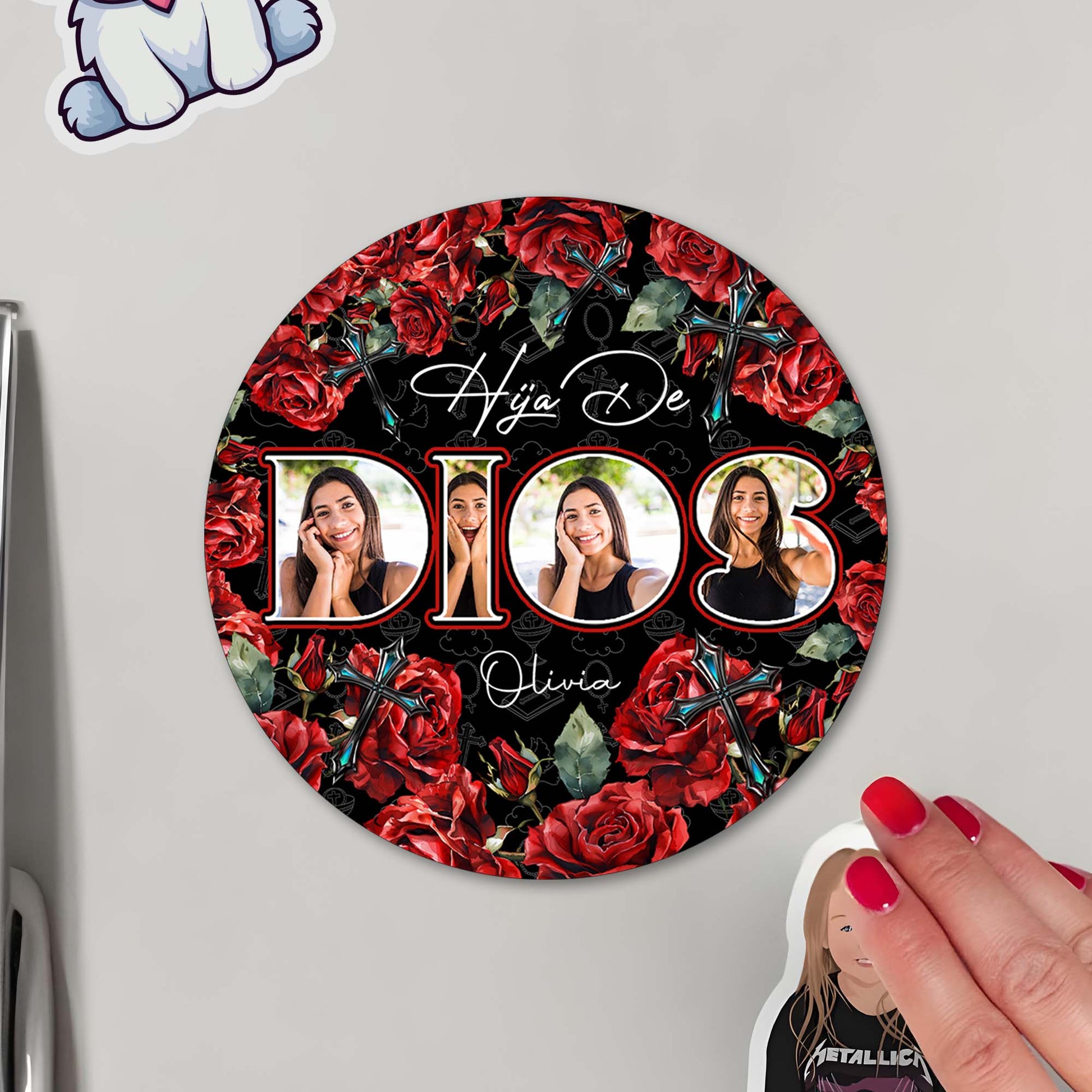 Hija De Dios Personalized Fridge Magnet