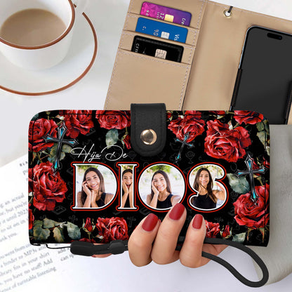 HIJA DE DIOS - Personalized Custom Phone Leather Wallet - FT005_PW