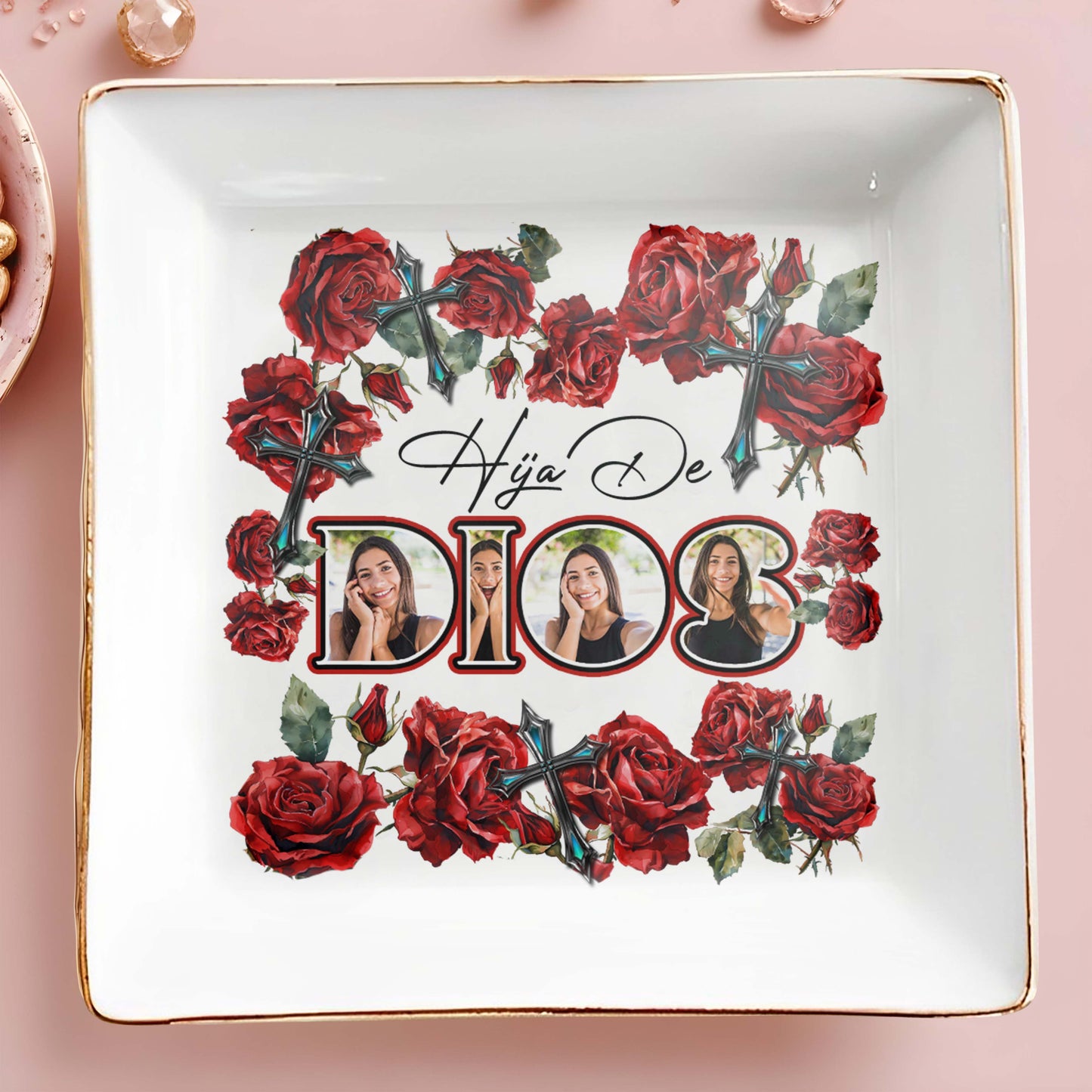 HIJA DE DIOS - Personalized Custom Jewelry Dish - FT005_SCRD