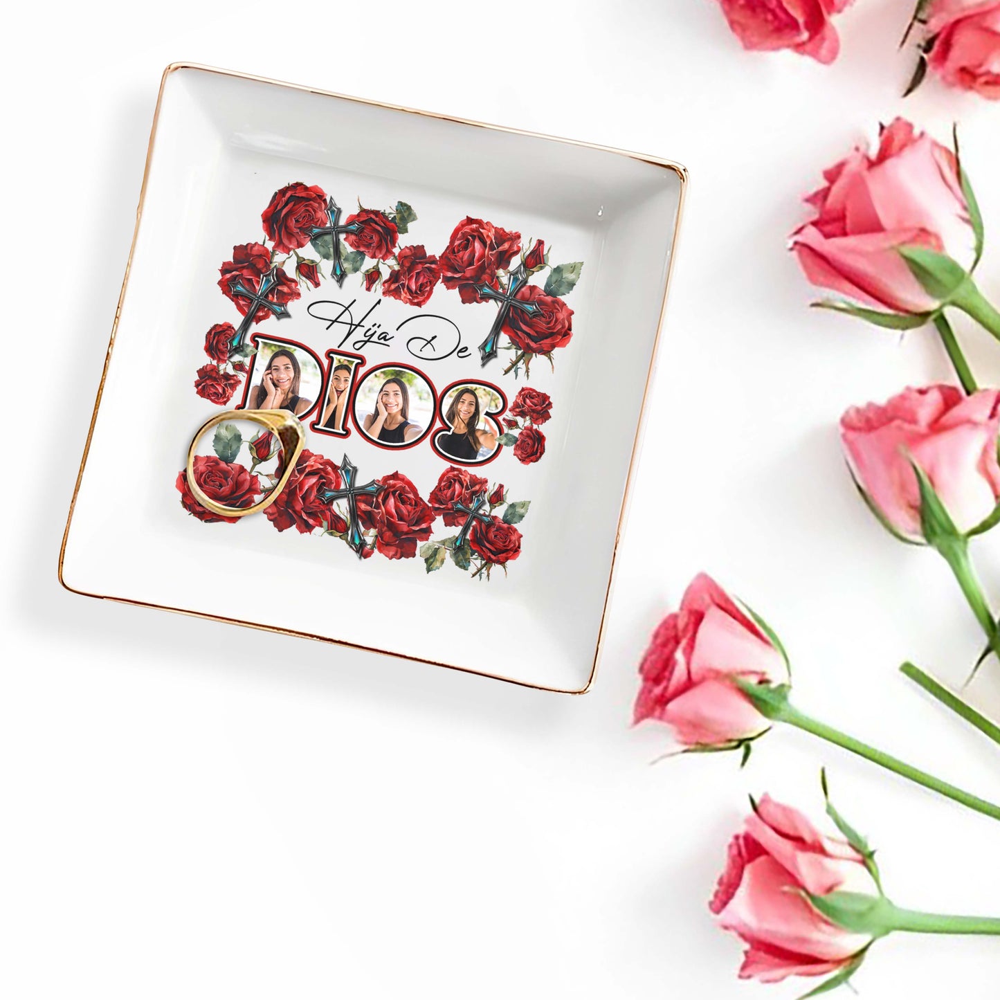 HIJA DE DIOS - Personalized Custom Jewelry Dish - FT005_SCRD